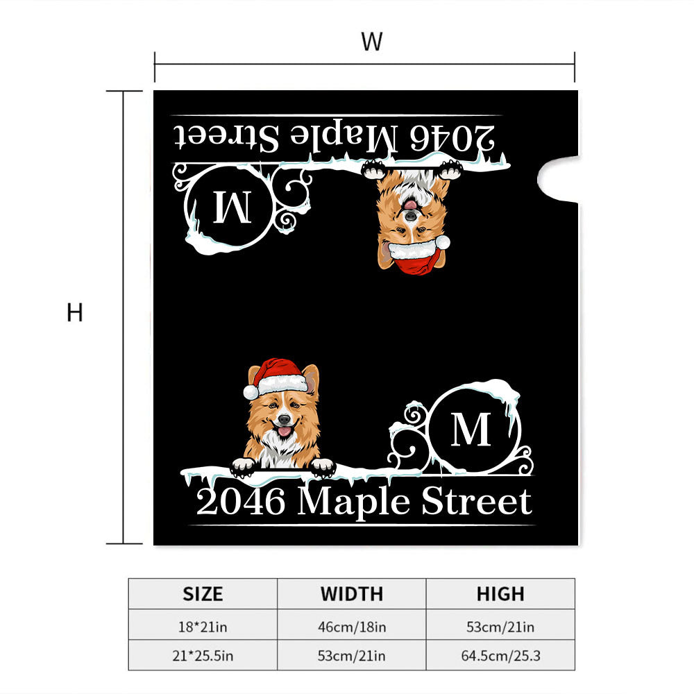 Personalized Mailbox Cover - Christmas Gift For Pet Lover - Address With Dog Cat AF