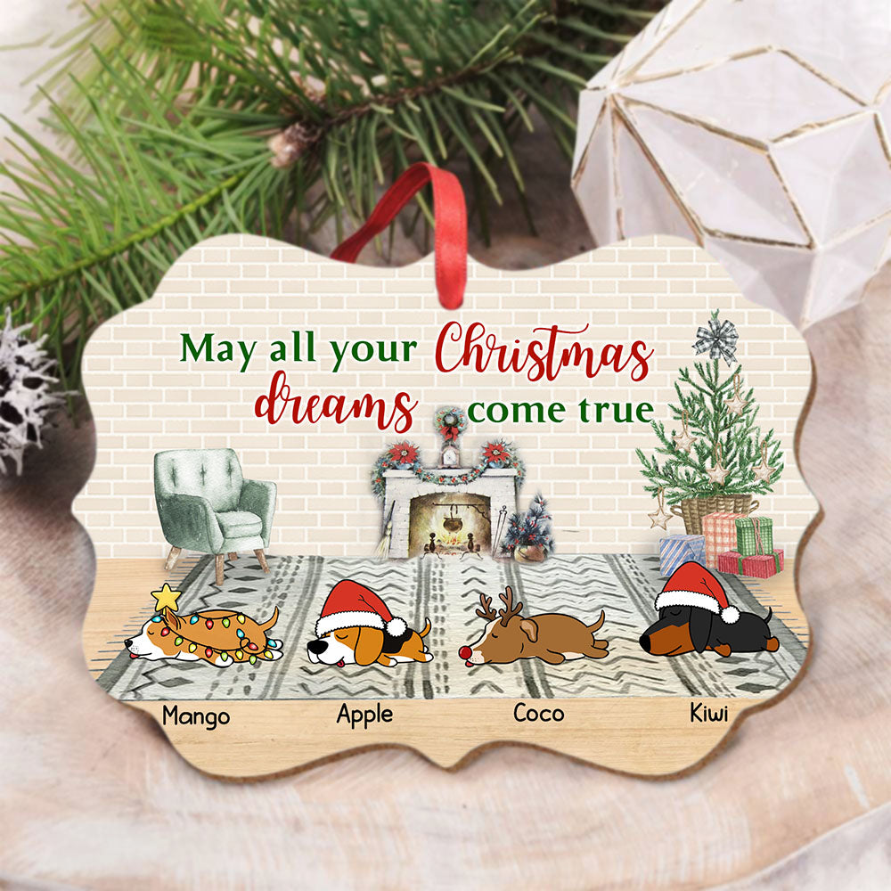 All Christmas Dreams Come True Dog MDF Benelux Ornament AE
