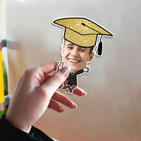 Thumbnail for Personalized Magnet With Face, Graduation Decorations 2024 Gift, Fridge Magnet FC