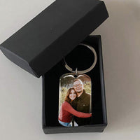 Thumbnail for I May Not Have Your Genes Stepdad Photo Metal Keychain AA