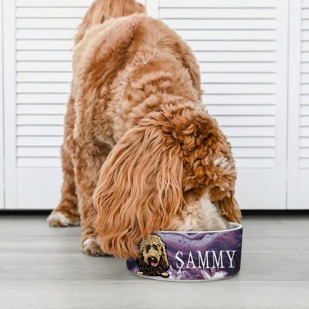 Liquid Color Pet Ceramic Bowl, Dog Lover Gift Printway