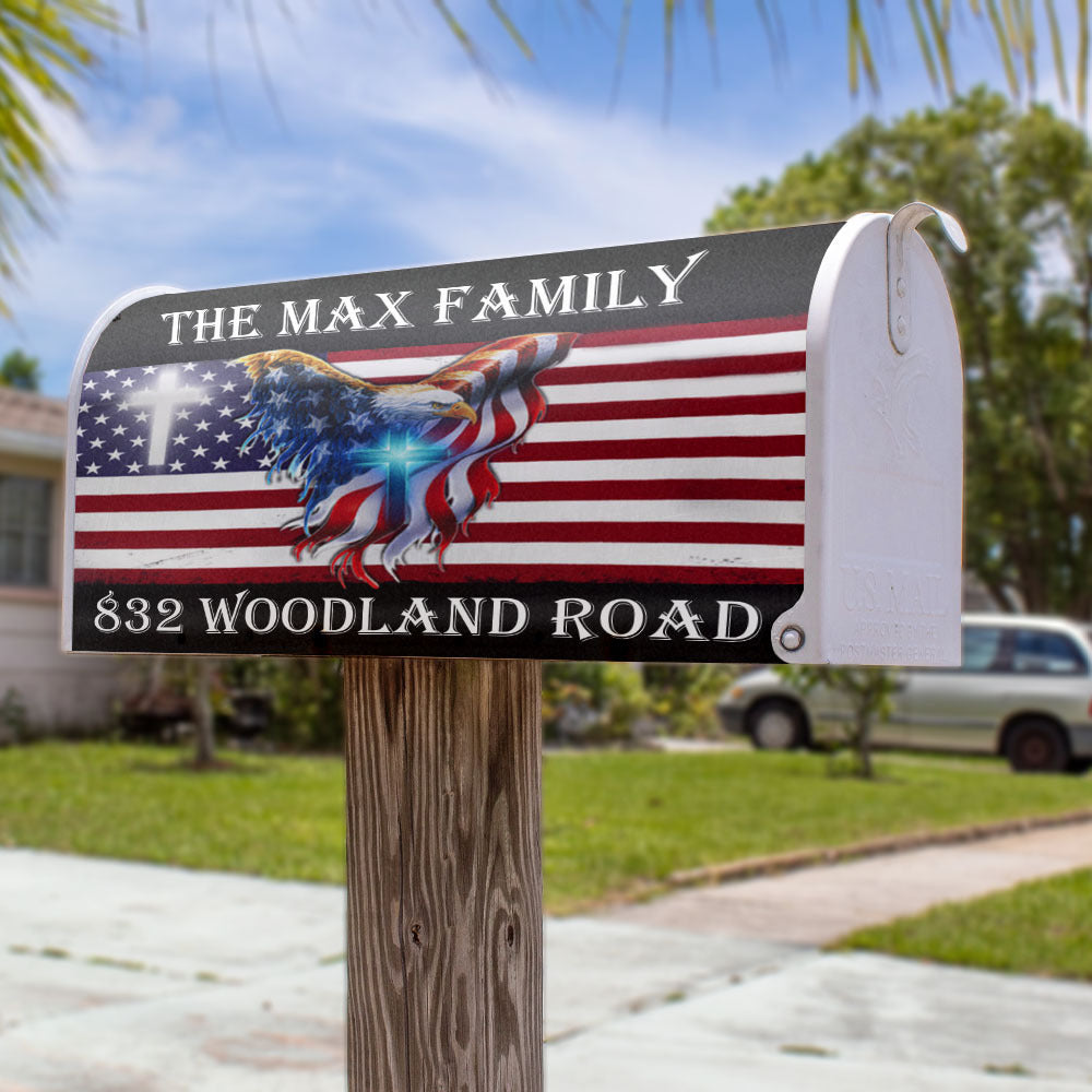 Eagle America Flag Magnetic Mailbox Cover AF
