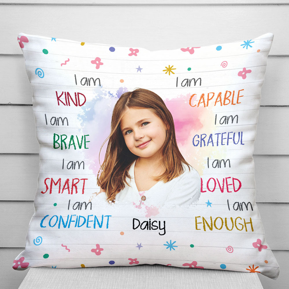 Personalized I Am Kind Pillow, Gift For Daughter AD