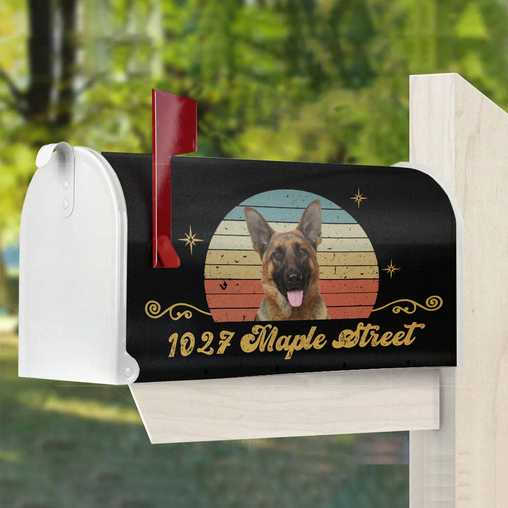 Vintage Retro Pet  Photo Mailbox Cover, Dog Lover Gift AF