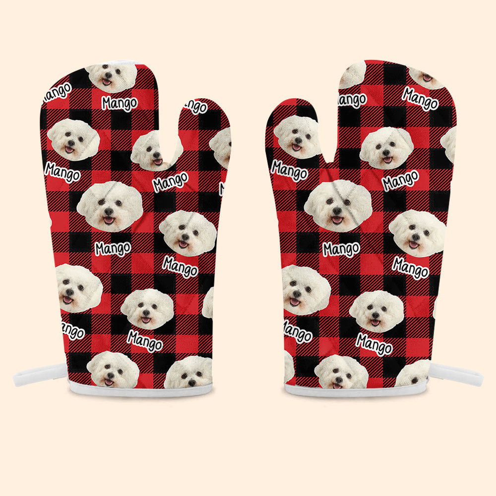 Custom The Cutest Pet Photo Oven Mitts & Potholder, Pet Lover Gift AI