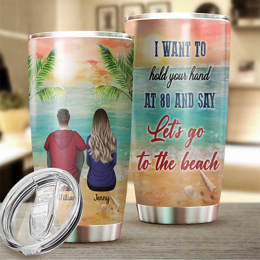 I Want To Hold Your Hand At 80 Personalized Tumbler AA