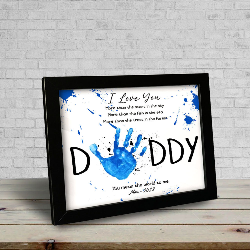 I Love You More Than The Stars Photo Frame, Kids Handprint Keepsake AA