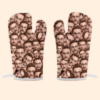 Thumbnail for Custom Multiple Face Photo Oven Mitts & Potholder, Kitchen Gift FC