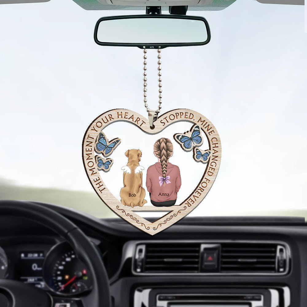 The Moment Your Heart Stopped Pet Memorial Personalized Car Ornament AE