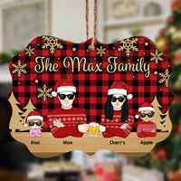 Thumbnail for Personalized Family Members Christmas Printed Wood Ornament, Customized Holiday Ornament AE