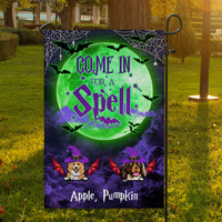 Thumbnail for Come In For A Spell Custom Garden Flag, Dog Lover Gift AD