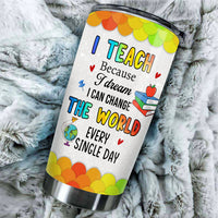Thumbnail for I Can Change The World Teacher Tumbler, Best Gift For Back To School AA