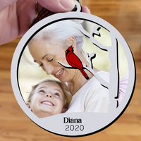 Thumbnail for Personalized I'm Always With You Cardinal Memorial Layered Wood Ornament, Sympathy Gift AE