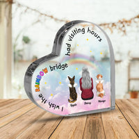 Thumbnail for The Rainbow Bridge Had Visiting Hours - Dog Memorial Gift - Heart Acrylic Plaque  - AA