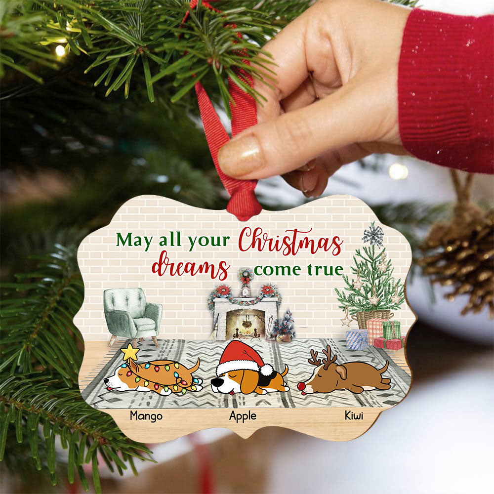 All Christmas Dreams Come True Dog MDF Benelux Ornament AE