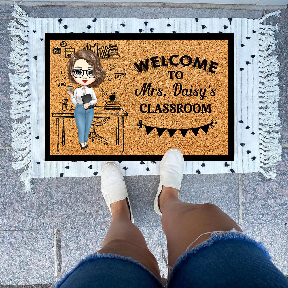 Welcome To Classroom Teacher Doormat, Classroom Decor AB