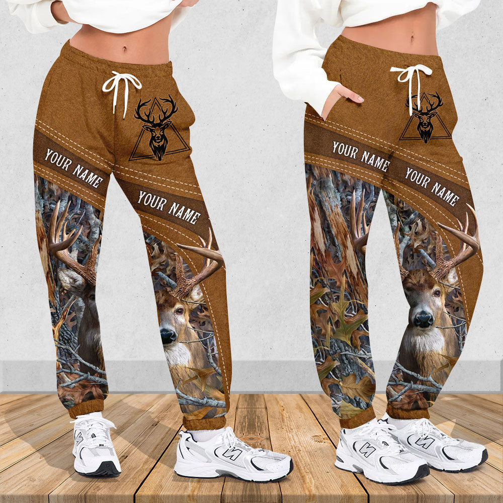 Custom Name Deer Hunting Lover Sweatpants For Men & Women AB