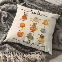 Thumbnail for 'Tis The Season Dog Fall Pillow, Custom Pet Pumpkin AD