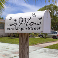 Thumbnail for Butterflies Address Mailbox Cover, Mailbox Numbers Decals AF
