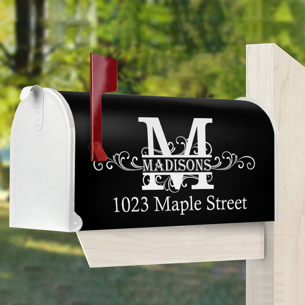 Custom Family Name Monogram Mailbox Cover, Gift For Family AF