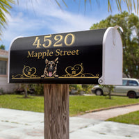 Thumbnail for Family Name In Heart With Dog Mailbox Cover, Dog lover Gift AF