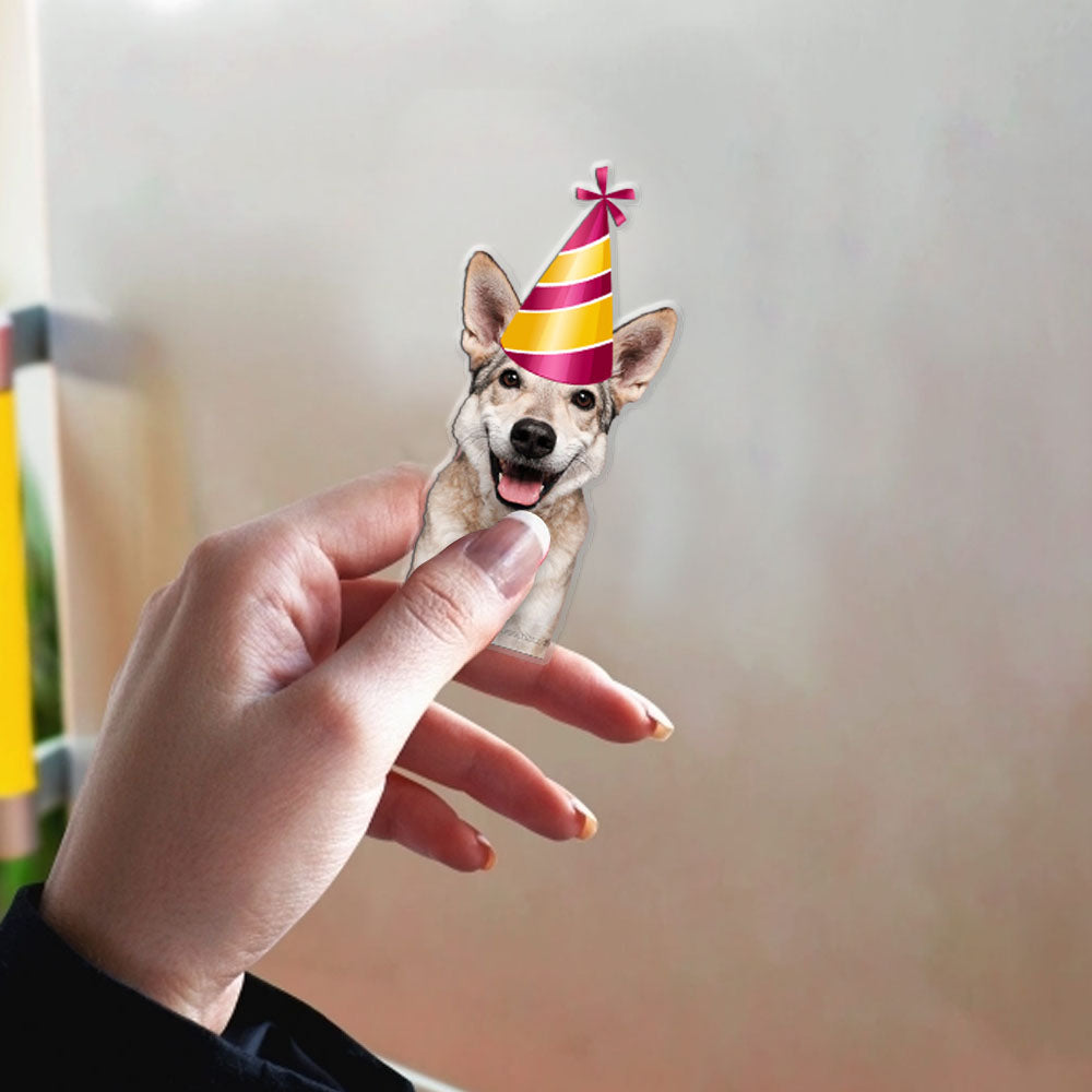Custom Photo Cute Pet Hat Magnets, Fridge Magnet, Gift For Dog Cat Lovers JonxiFon
