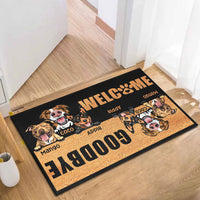 Thumbnail for Custom Welcome Goodbye Dog Doormat, DIY Home Decor AB