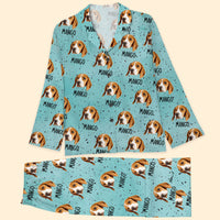 Thumbnail for Custom Cookie Photo & Name Pajamas Set, Pet Lover Gift, Couple Gift AB