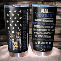 Thumbnail for Best Dog Dad Ever Custom Tumbler, DIY Gift For Dog Lovers AA