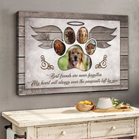 Thumbnail for Best Friends Are Never Forgotten Canvas Wall Art, Pet Loss Gift AK