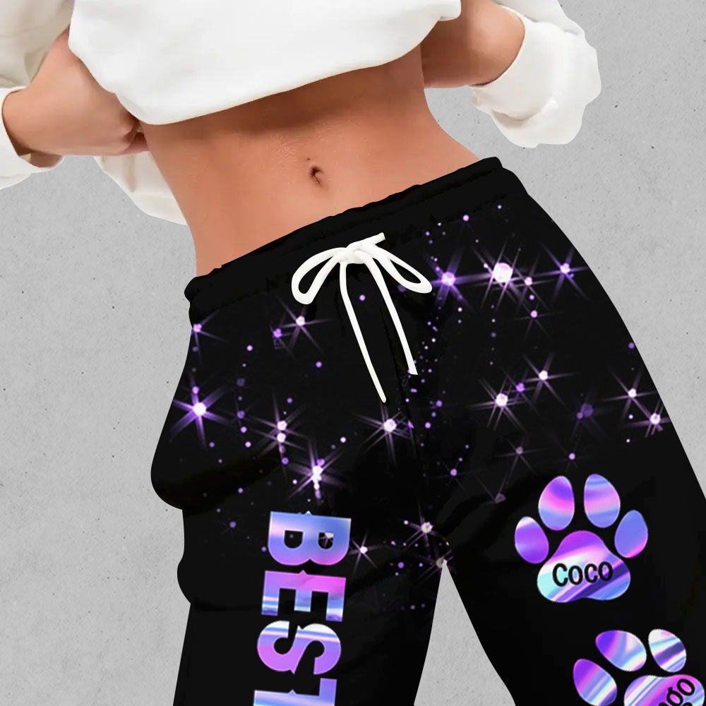 Custom Hologram Dog Mom Dog Dad Sweatpants, Best Gift For Dog Lovers AB