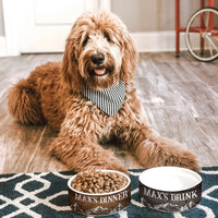 Thumbnail for Mountain Rustic Faux Wood Pet Ceramic Bowl, Dog Lover Gift Printway