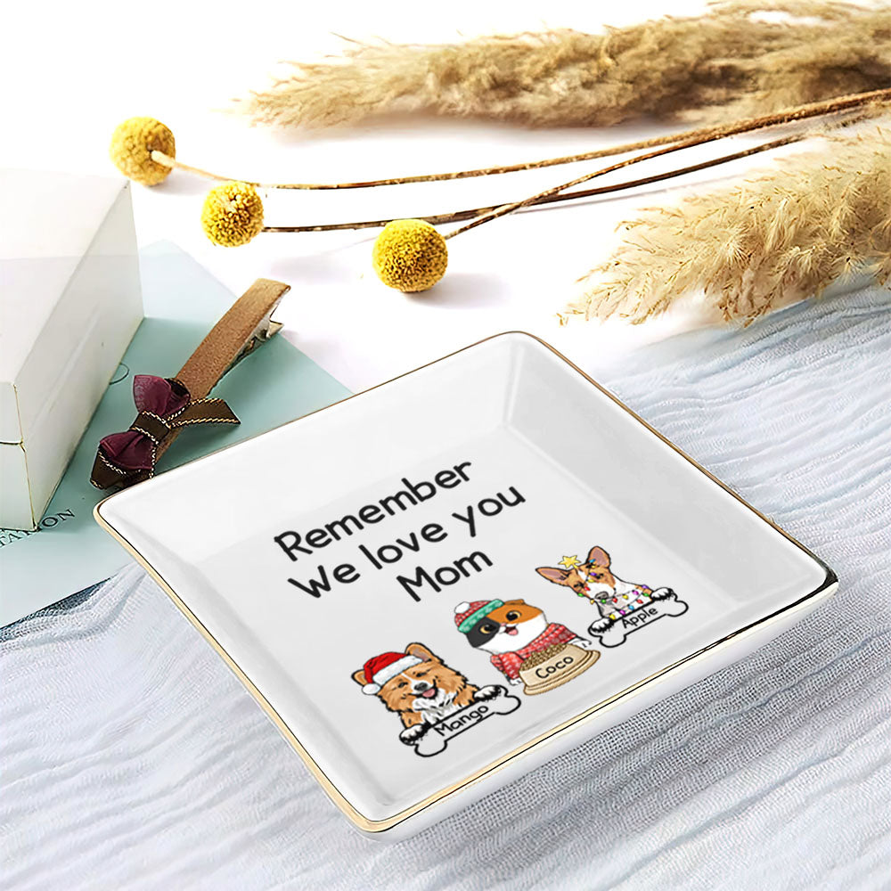 Personalized Dog Cat Ring Dish Custom Name Trinket Tray Gift for Family TRANG-THUY