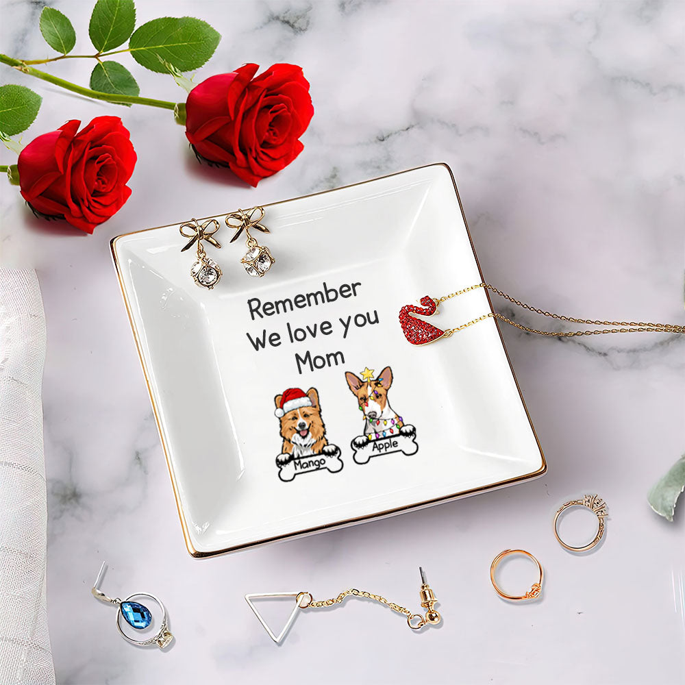 Personalized Dog Cat Ring Dish Custom Name Trinket Tray Gift for Family TRANG-THUY