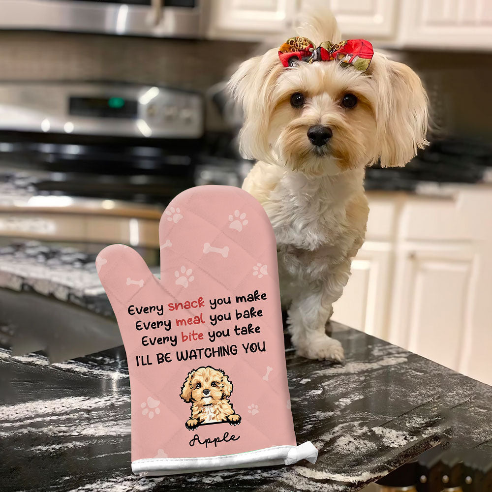 Custom Every Snack You Make Oven Mitts & Potholder, Pet Lover Gift AI