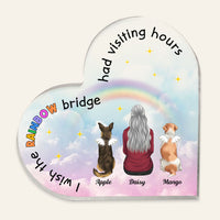 Thumbnail for The Rainbow Bridge Had Visiting Hours - Dog Memorial Gift - Heart Acrylic Plaque  - AA