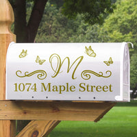 Thumbnail for Butterflies Address Mailbox Cover, Mailbox Numbers Decals AF