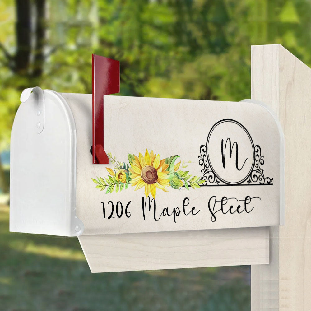 Flowers With Pet Photo Mailbox Cover, Upload Photo Mailbox AF
