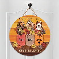 Thumbnail for Fall for Jesus Dog Door Sign, Wooden Home Decor Gift Z