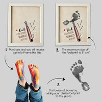 Thumbnail for Dad I Love Building Memories With You Photo Frame, Kids Footprint Keepsake AA