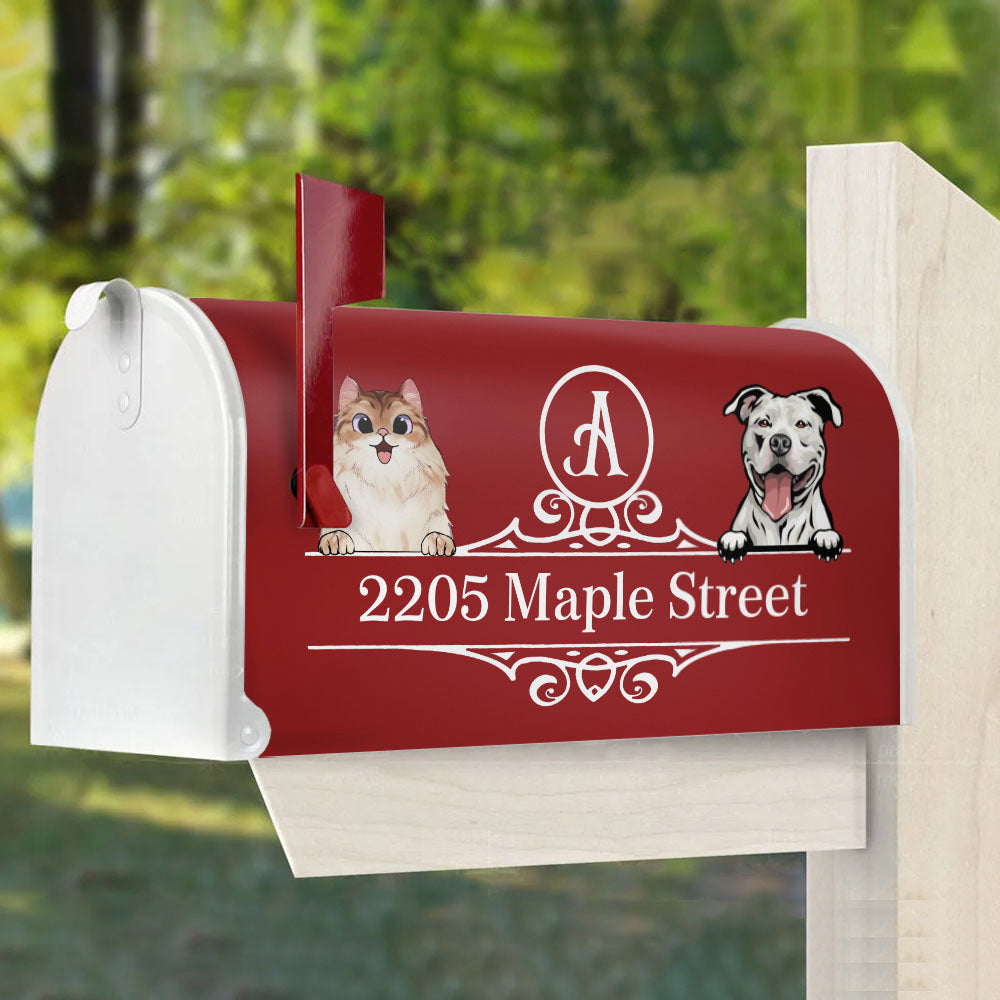 Custom Classic Vintage Dog Cat Mailbox Cover, Pet Lover Gift AF
