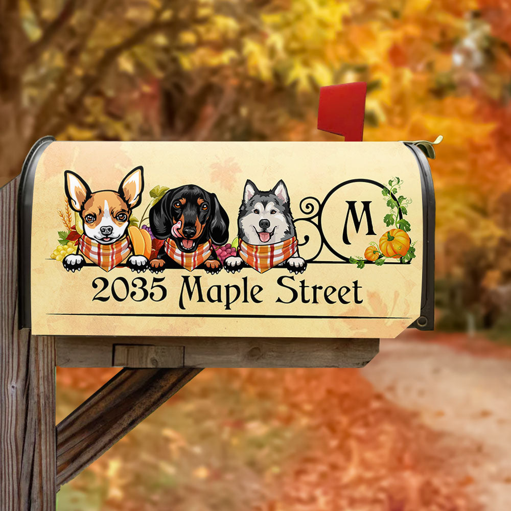 Thanksgiving Dog Cat Mailbox Cover, Pet Lover Gift AF