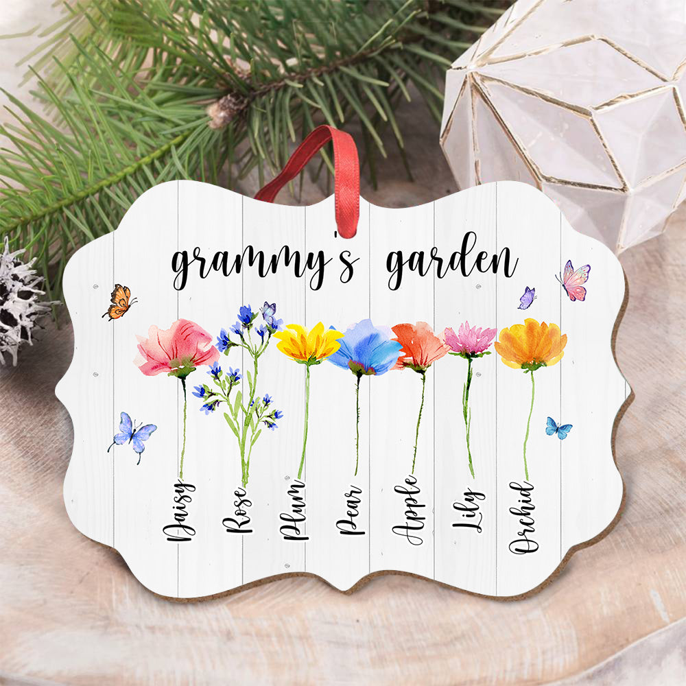 Personalized Grandma Garden Christmas Benelux MDF Ornament, Christmas Gift For Grandma AE