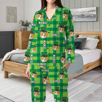 Thumbnail for Personalized Patrick's Day Pattern Dog Cat Face Pajamas, Gift For Irish Family AB