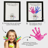 Thumbnail for If Grandmas/Moms Were Flowers Photo Frame, Kids Handprint Keepsake AA