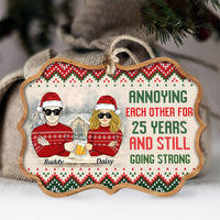 Thumbnail for Annoying Each Other For So Many Years Couple Printed Wood Ornament AE