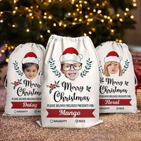 Thumbnail for Custom Holly Flower Photo Christmas Bag, Christmas Gift AB