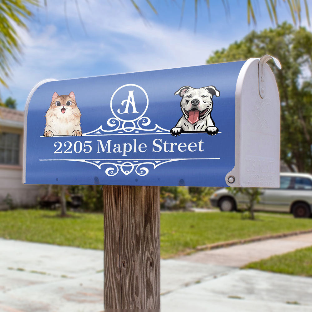 Custom Classic Vintage Dog Cat Mailbox Cover, Pet Lover Gift AF
