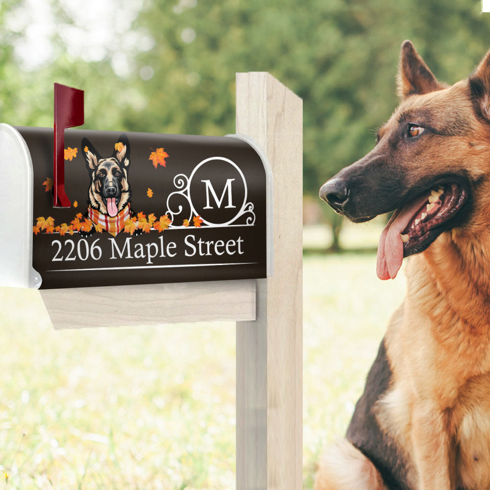 Custom Autumn Dog Cat Mailbox Cover, Dog lover Gift AF