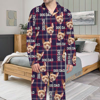 Thumbnail for Custom Photo Buffalo Plaid Pet Pajamas Set, Pet Lover Gift AB